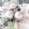 3759 Srebrne kolczyki kulki pozłacane białym złotem Xuping wtyczki 5mm